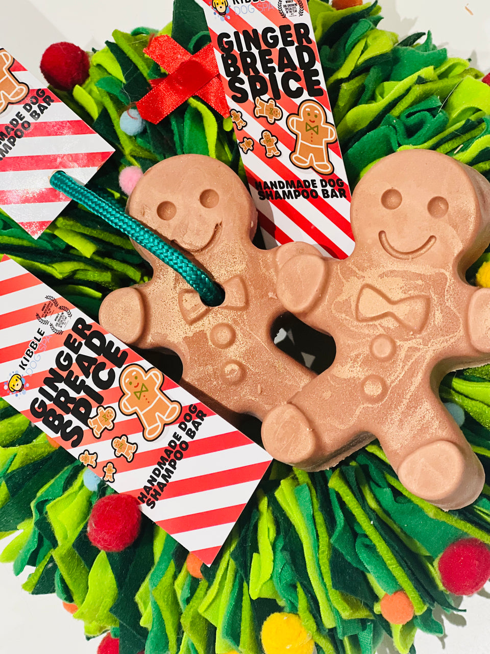 Gingerbread Man Handmade Dog Soap Shampoo Bar