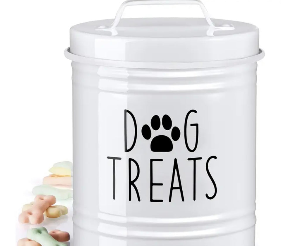 Metal Dog Treat Storage Container