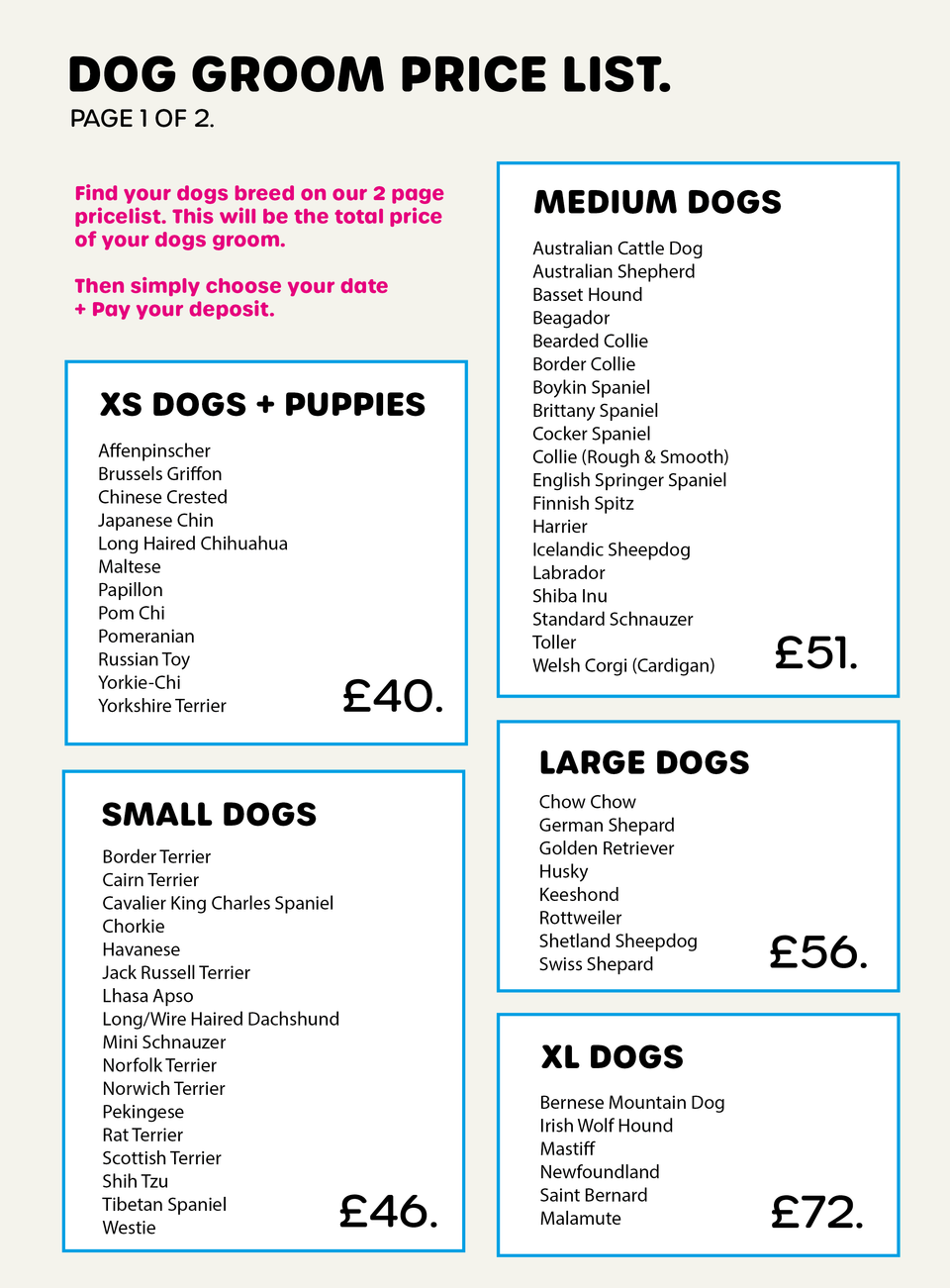 Kibble Dog Spa Booking