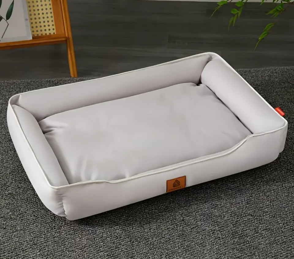 Modern Dog Bed – Minimalist Raised Bolster Design
