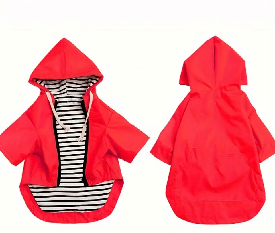 Dog Raincoat Red