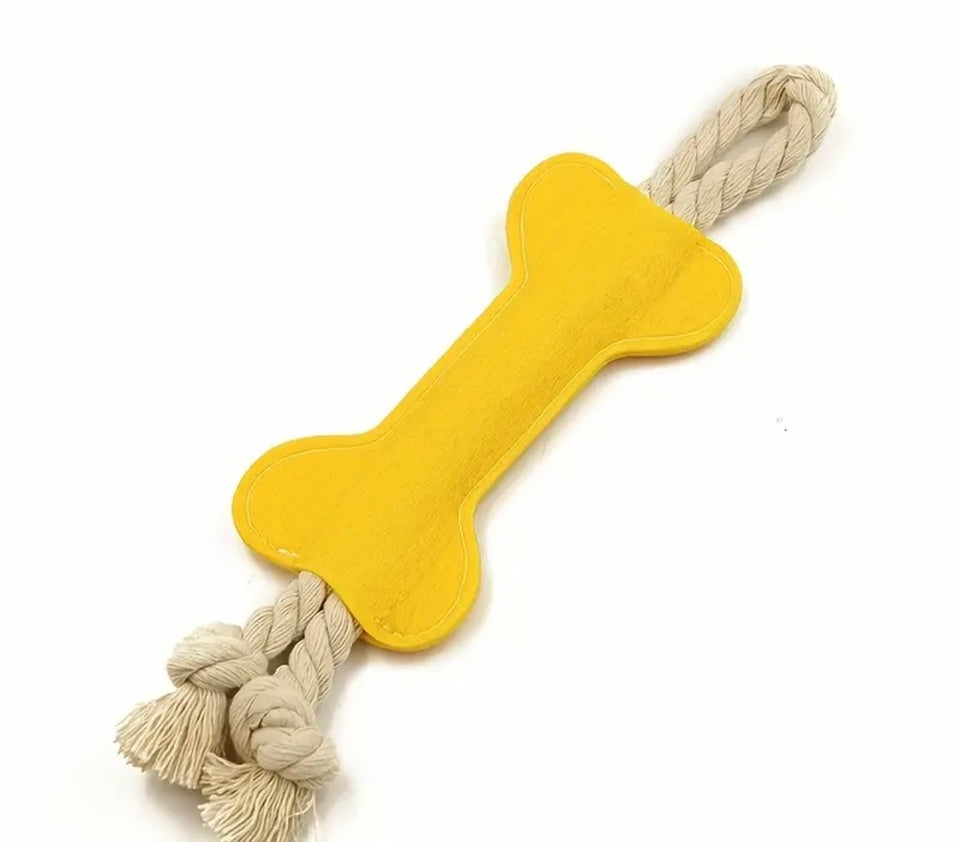 Yellow Bone Rope Toy