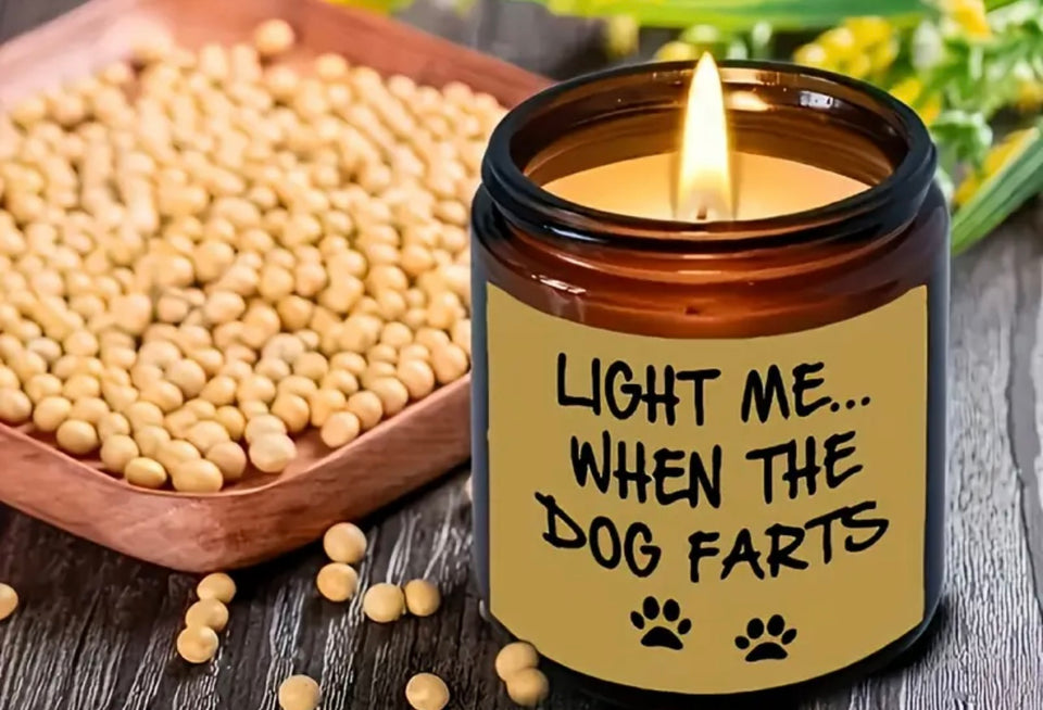 Light me... when the dog farts Candle