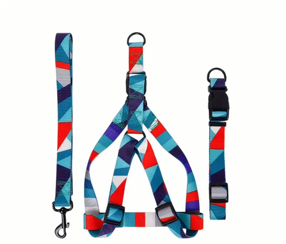 Geometric Design Dog Harness